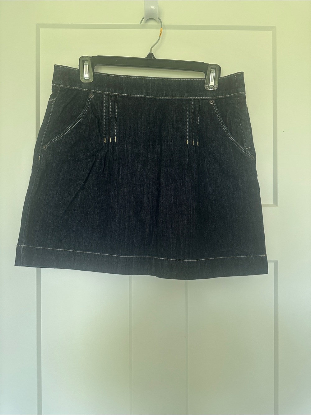 Dark Indigo Denim Mini Skirt